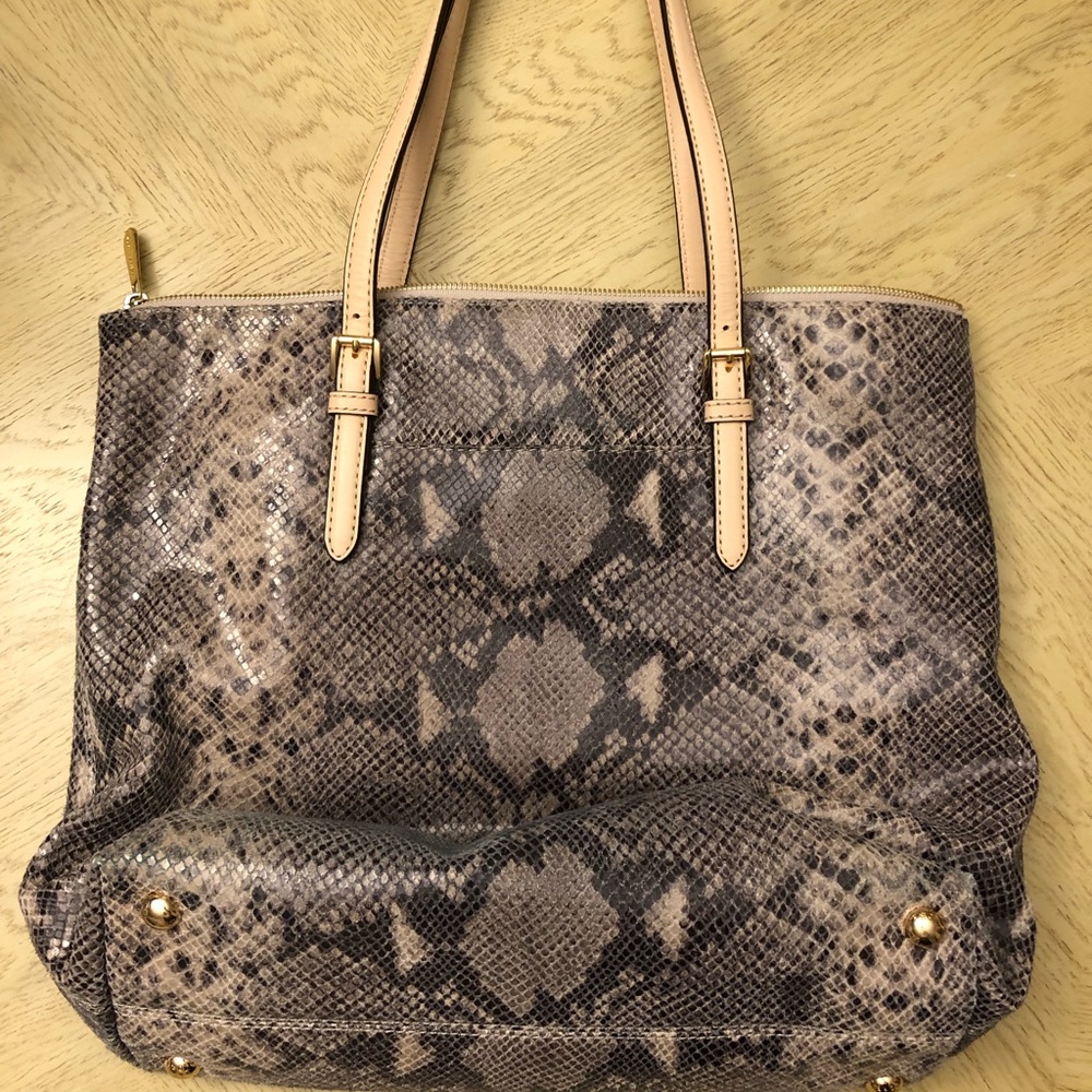 Michael Kors Snakeskin Handbag And Wallet - Picture 5 of 6